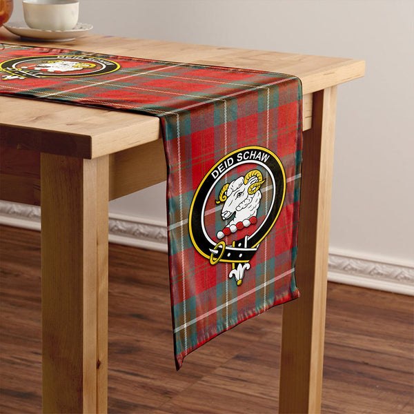 Ruthven Weathered Clan Badge Tartan Table Runner