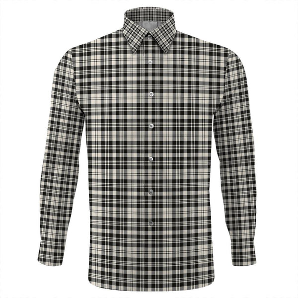 Scott Black & White Ancient Tartan Classic Long Sleeve Button Shirt