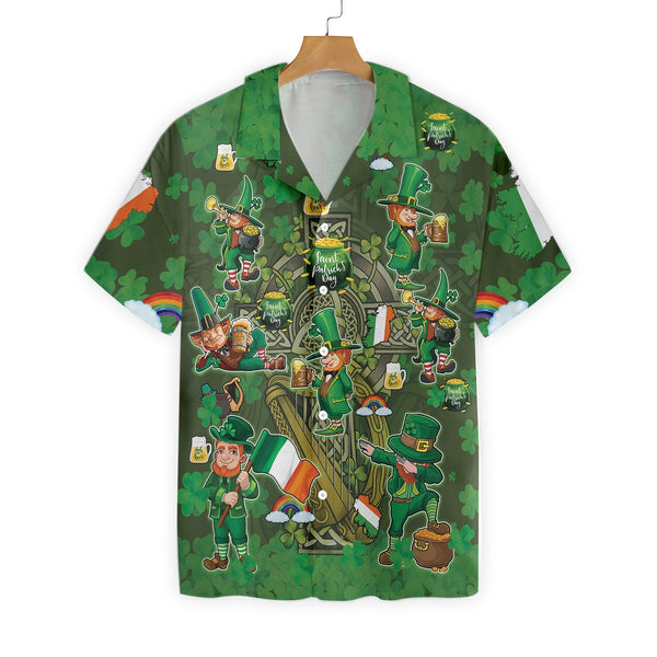Saint Patrick's Day Leprechaun Irish Hawaiian Shirt