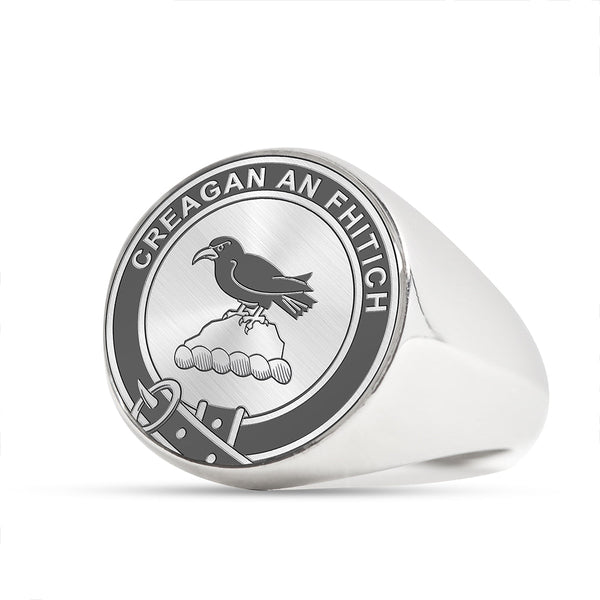 Sanderson Clan Badge Engraved Signet Ring