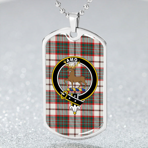 Scott Dress Modern Clan Badge Classic Tartan Dog Tag Necklace