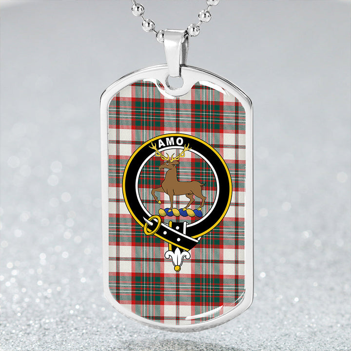 Scott Dress Modern Clan Badge Classic Tartan Dog Tag Necklace