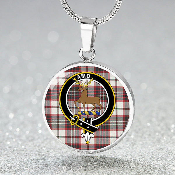 Scott Dress Weathered Clan Badge Tartan Classic Circle Necklace