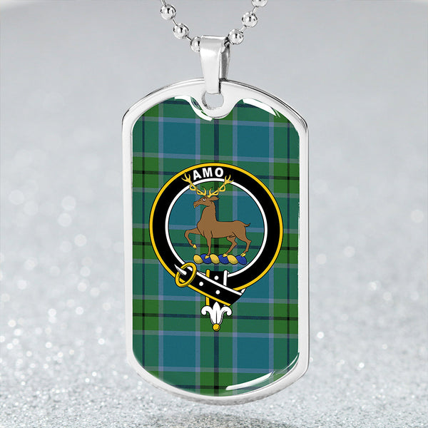 Scott Green (Sir Walter) Ancient Clan Badge Classic Tartan Dog Tag Necklace