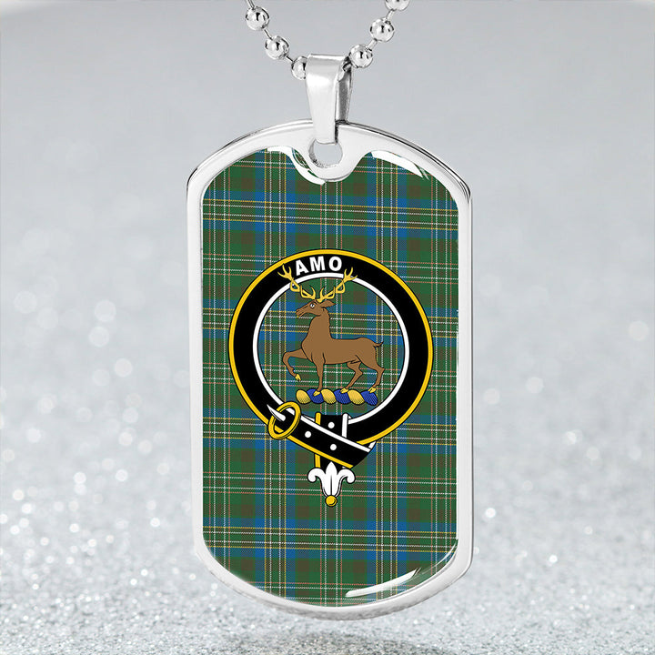 Scott Hunting #2 Ancient Clan Badge Classic Tartan Dog Tag Necklace