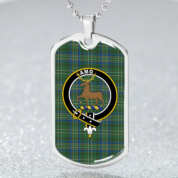 Scott Hunting #2 Modern Clan Badge Classic Tartan Dog Tag Necklace
