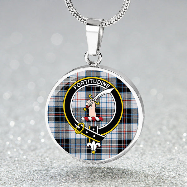 Scott MacRae Ancient Clan Badge Tartan Classic Circle Necklace