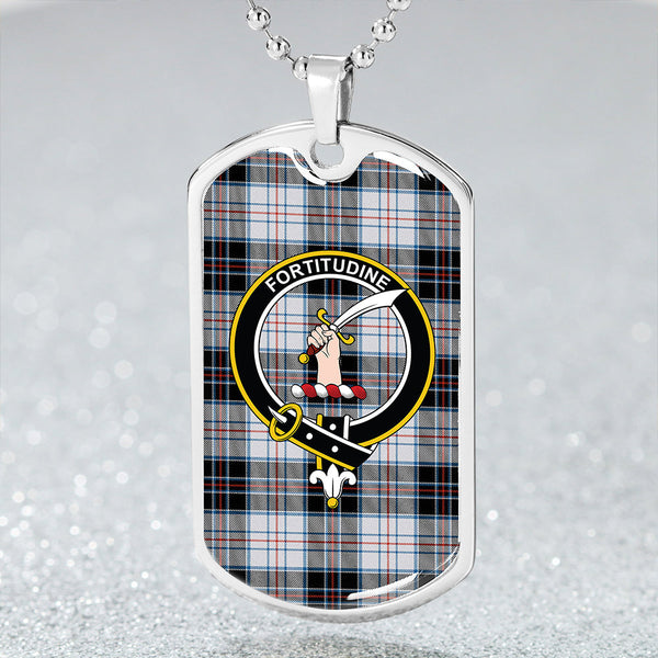 Scott MacRae Ancient Clan Badge Classic Tartan Dog Tag Necklace