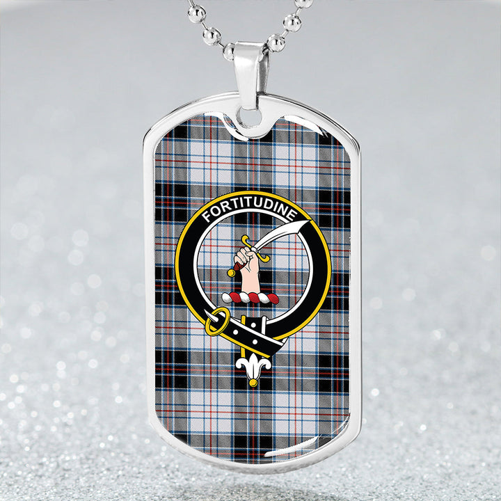 Scott MacRae Ancient Clan Badge Classic Tartan Dog Tag Necklace