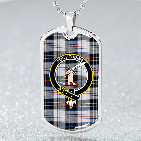 Scott MacRae Modern Clan Badge Classic Tartan Dog Tag Necklace