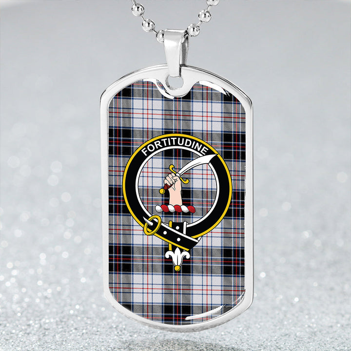 Scott MacRae Modern Clan Badge Classic Tartan Dog Tag Necklace