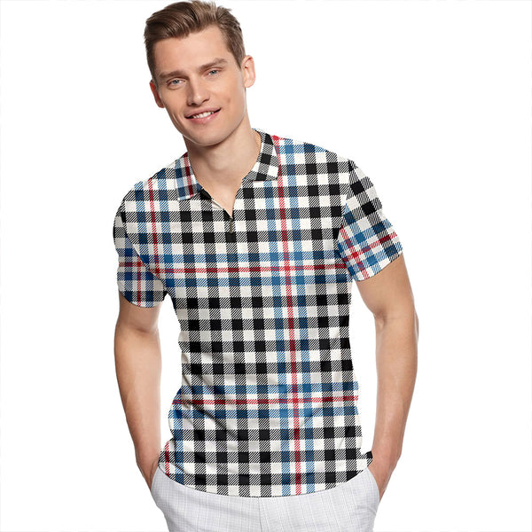 Scott (Sir Walter) #2 Ancient Tartan Classic Lapel Zip Short Sleeve Polo