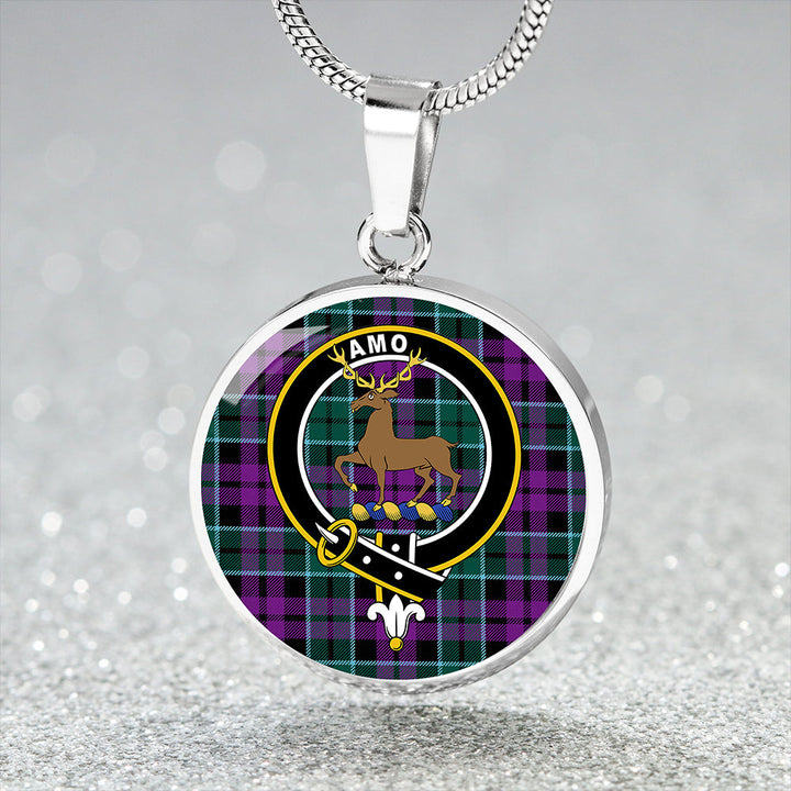 Scott (Sir Walter) Modern Clan Badge Tartan Classic Circle Necklace