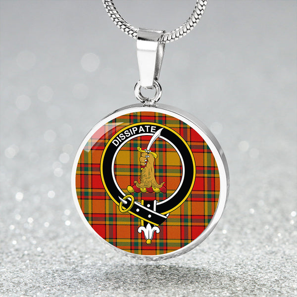 Scrimgeour of Glassary Modern Clan Badge Tartan Classic Circle Necklace