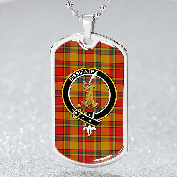 Scrimgeour of Glassary Modern Clan Badge Classic Tartan Dog Tag Necklace