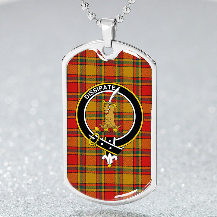 Scrimgeour of Glassary Modern Clan Badge Classic Tartan Dog Tag Necklace