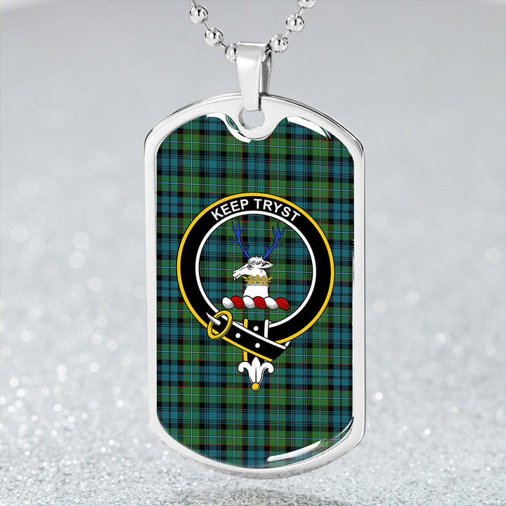 Sempill (Semple) Ancient Clan Badge Classic Tartan Dog Tag Necklace
