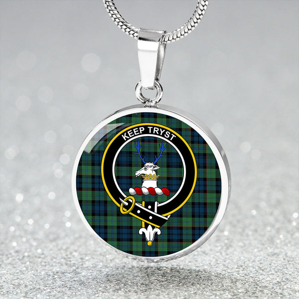 Sempill (Semple) Modern Clan Badge Tartan Classic Circle Necklace