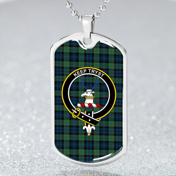 Sempill (Semple) Modern Clan Badge Classic Tartan Dog Tag Necklace