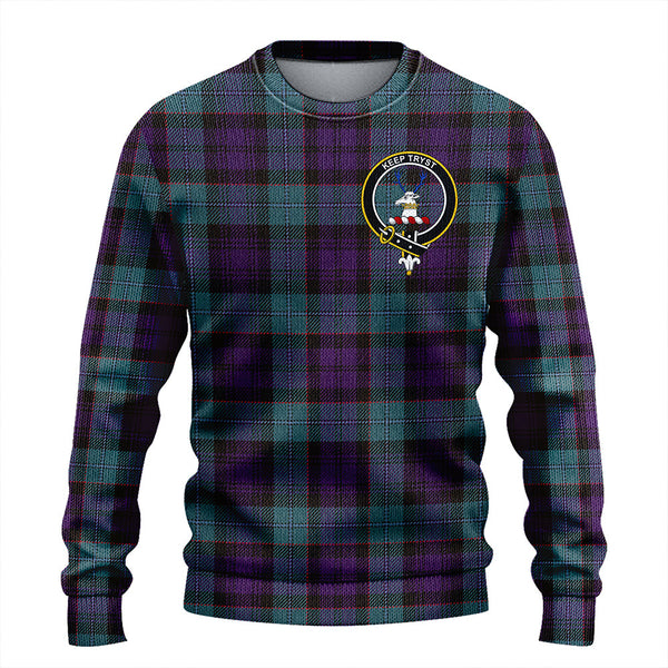 Sempill (Semple) Weathered Clan Badge Tartan Knitted Sweater