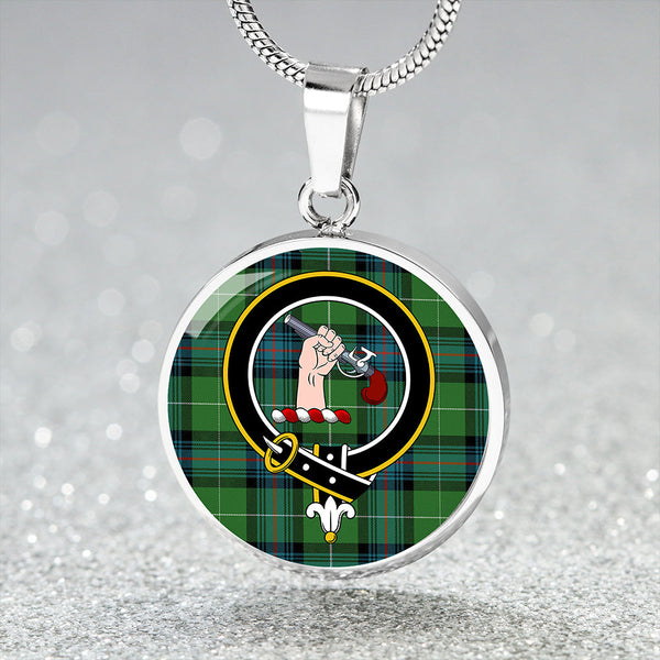 Semple Ancient Clan Badge Tartan Classic Circle Necklace