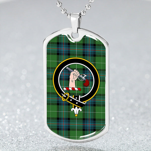 Semple Ancient Clan Badge Classic Tartan Dog Tag Necklace