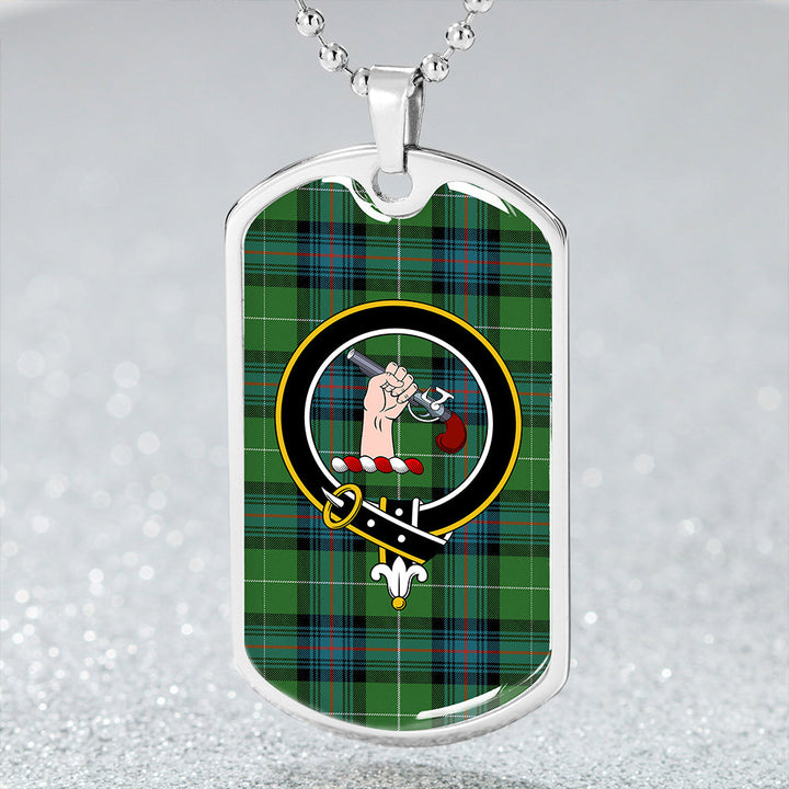 Semple Ancient Clan Badge Classic Tartan Dog Tag Necklace
