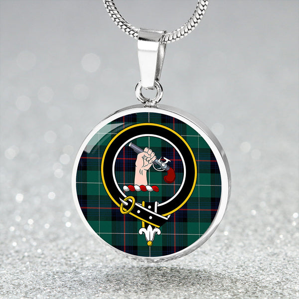 Semple Modern Clan Badge Tartan Classic Circle Necklace