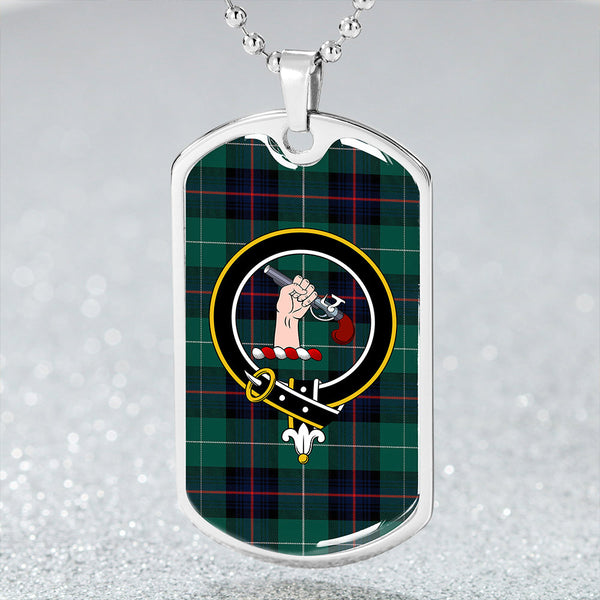 Semple Modern Clan Badge Classic Tartan Dog Tag Necklace