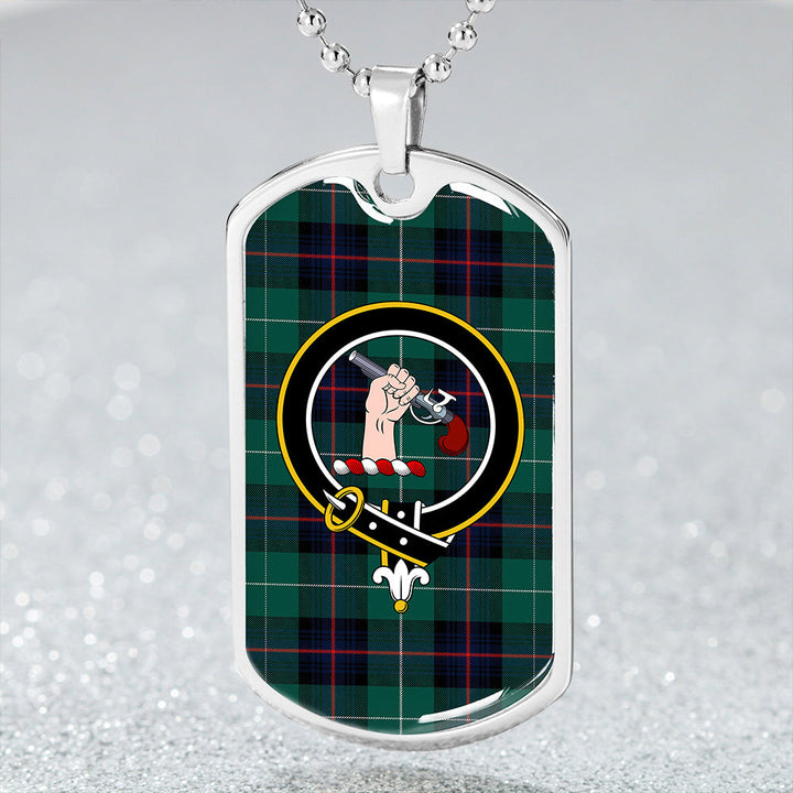 Semple Modern Clan Badge Classic Tartan Dog Tag Necklace