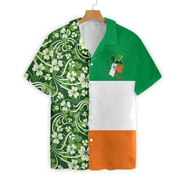 Shamrock With Flag Saint Patrick's Day Irish Ireland Hawaiian Shirt
