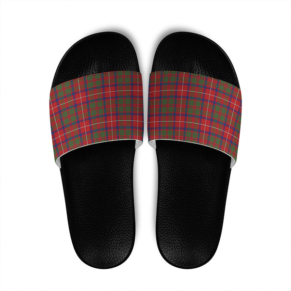 Shaw Red Modern Tartan Classic Slide Sandals