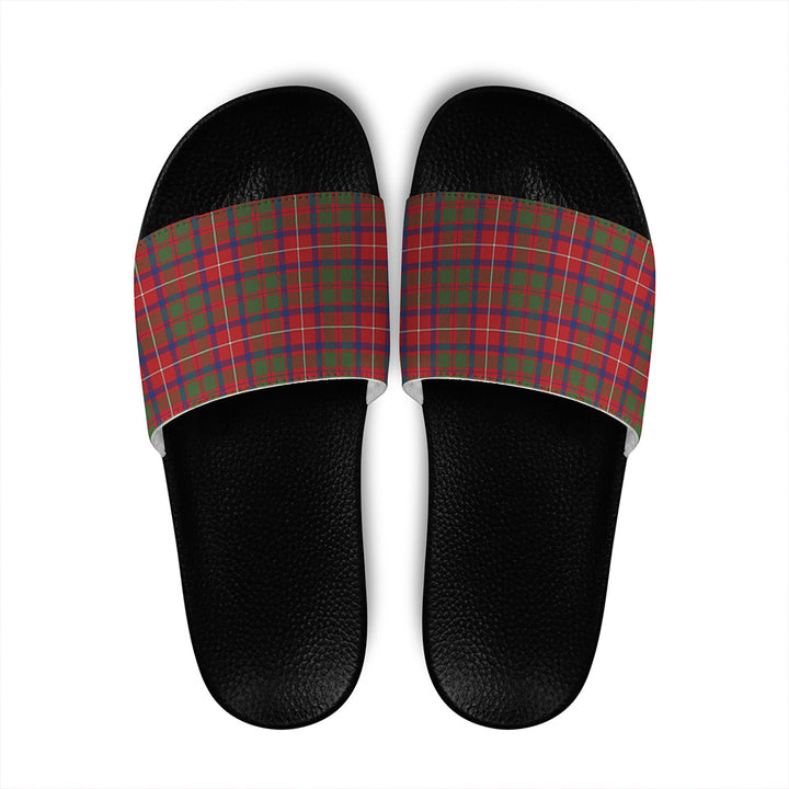 Shaw Red Modern Tartan Classic Slide Sandals