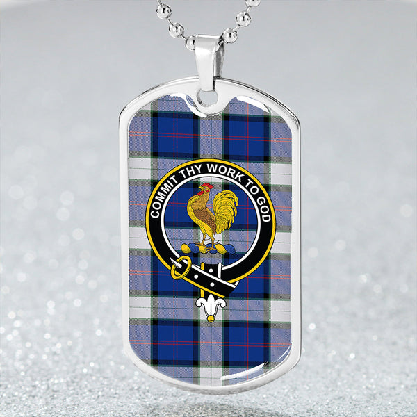 Sinclair Dress (Dance) Modern Clan Badge Classic Tartan Dog Tag Necklace