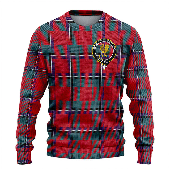 Sinclair Weathered Clan Badge Tartan Knitted Sweater
