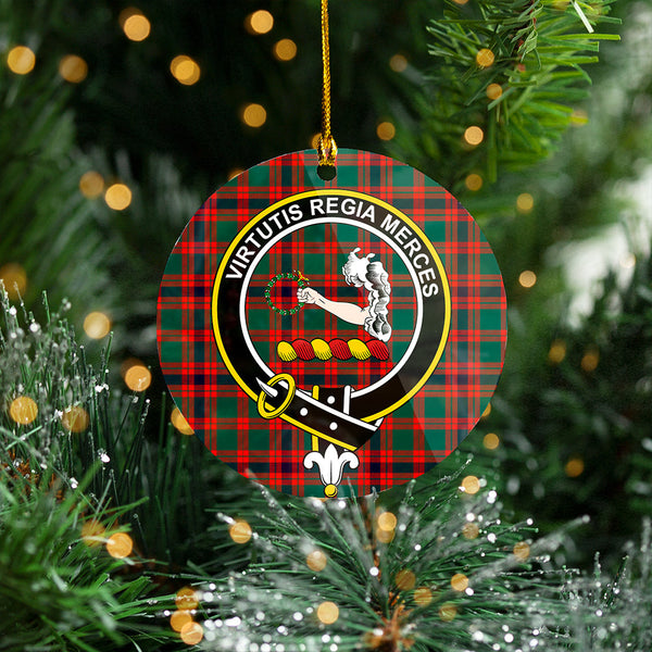 Skene Modern Clan Badge Tartan Plastic Christmas Ornaments