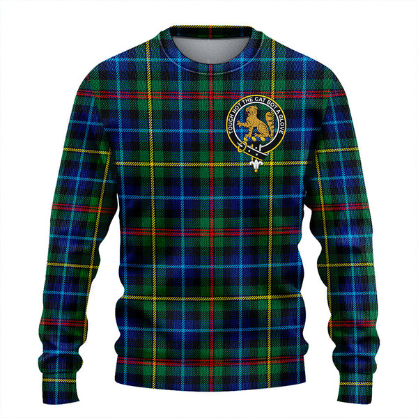 Smith (MacGowan Hunting) Modern Clan Badge Tartan Knitted Sweater