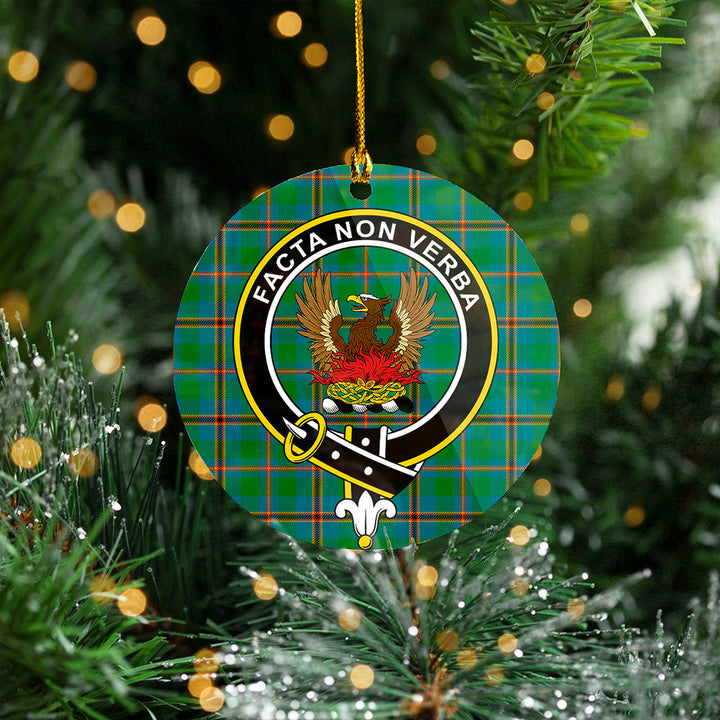 Snodgrass Ancient Clan Badge Tartan Plastic Christmas Ornaments