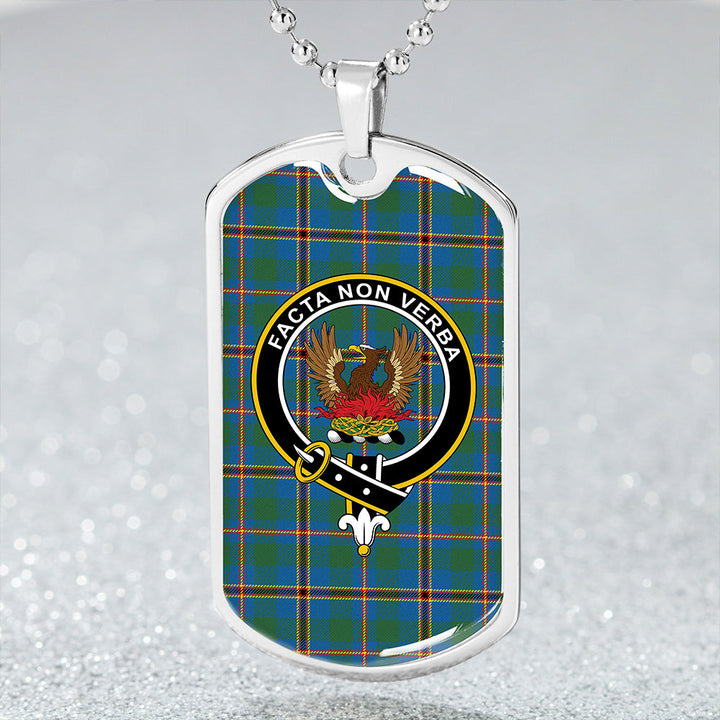 Snodgrass Modern Clan Badge Classic Tartan Dog Tag Necklace