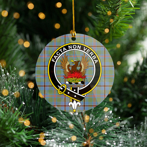 Snodgrass Weathered Clan Badge Tartan Plastic Christmas Ornaments