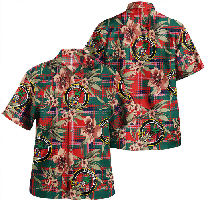 Somerville Modern Clan Badge Tartan Aloha Hawaiian Shirt Tropical Old Style