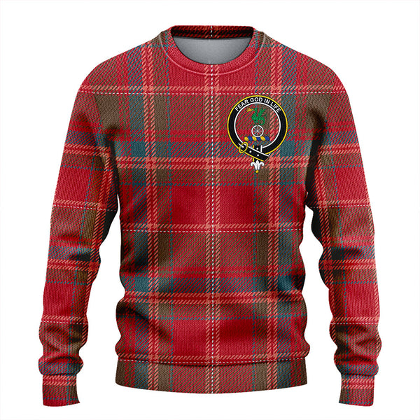 Somerville Weathered Clan Badge Tartan Knitted Sweater