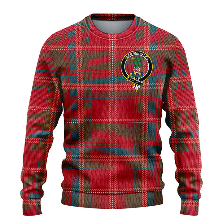 Somerville Weathered Clan Badge Tartan Knitted Sweater