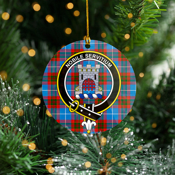 Spalding Clan Badge Tartan Plastic Christmas Ornaments