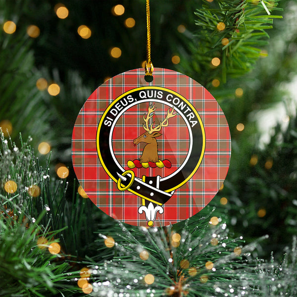 Spens Weathered Clan Badge Tartan Plastic Christmas Ornaments