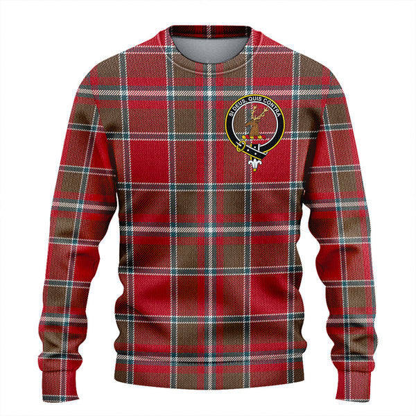 Spens Weathered Clan Badge Tartan Knitted Sweater