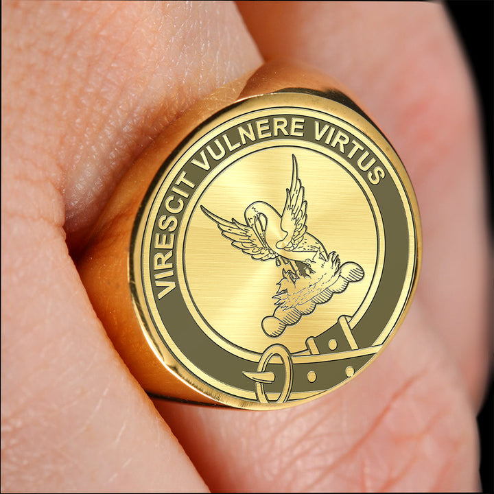 Stewart of Appin Clan Badge Engraved Signet Ring