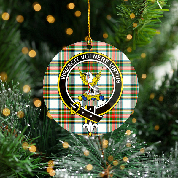 Stewart Dress Ancient Clan Badge Tartan Plastic Christmas Ornaments