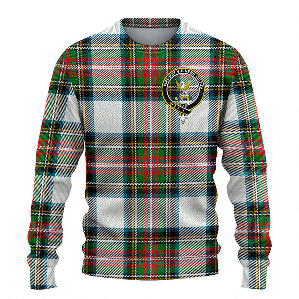Stewart Dress Ancient Clan Badge Tartan Knitted Sweater
