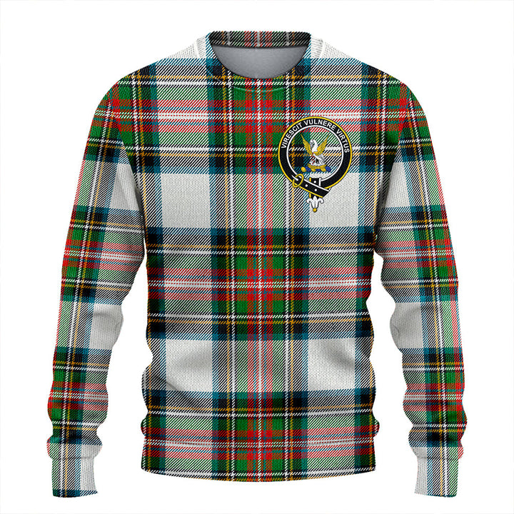 Stewart Dress Ancient Clan Badge Tartan Knitted Sweater